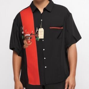 NWT Hardaddy Christmas Rudolph Aloha Shirt -- XL‎